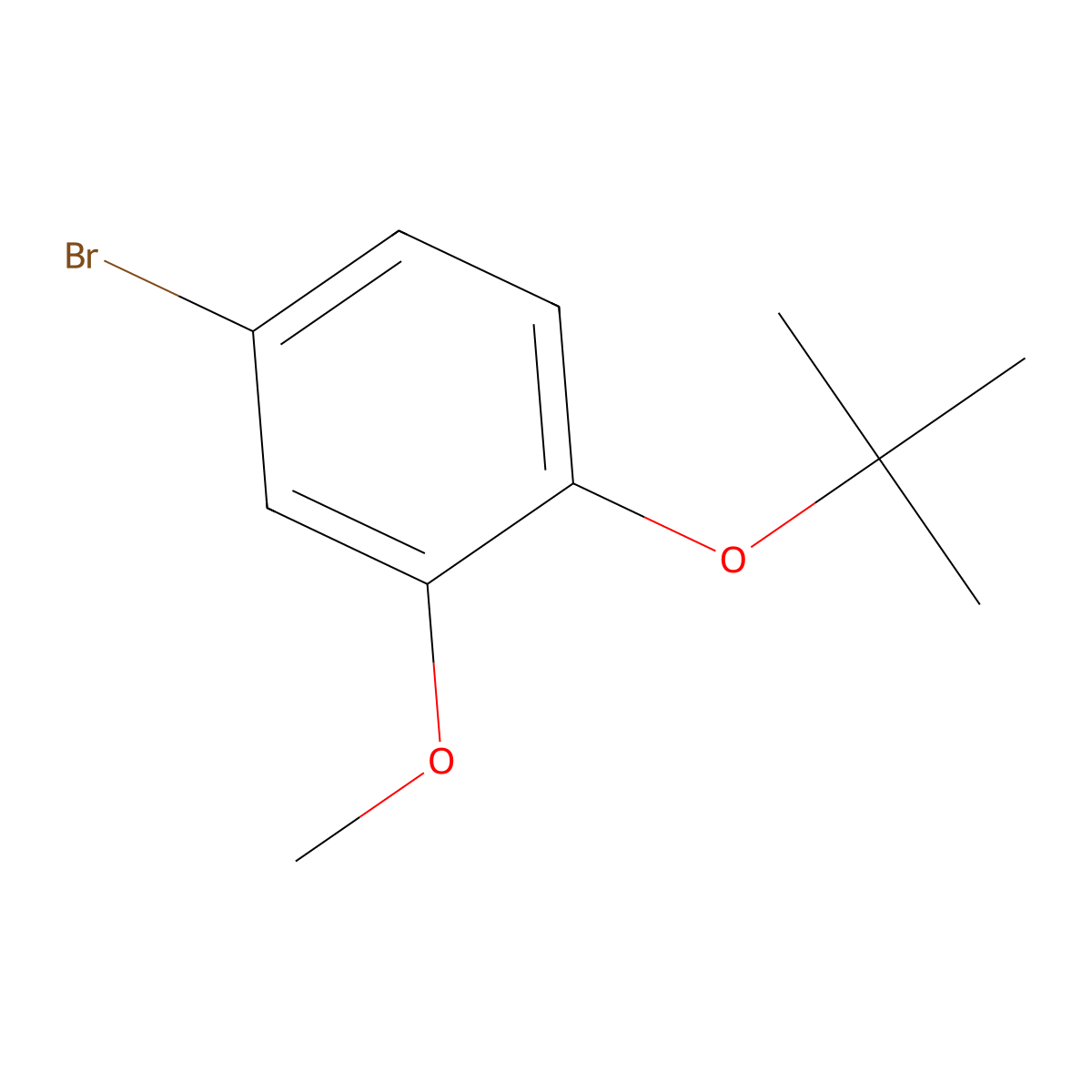 4-Bromo-1-(tert-butoxy)-2-methoxybenzene molecular structure, CAS 1309933-74-1