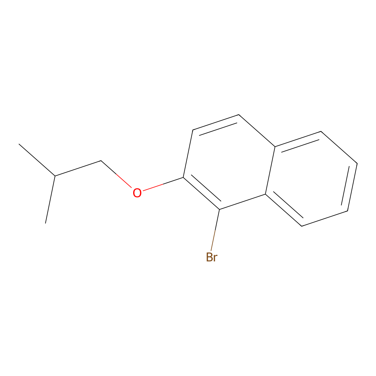 1-Bromo-2-isobutoxynaphthalene molecular structure, CAS 1309933-75-2