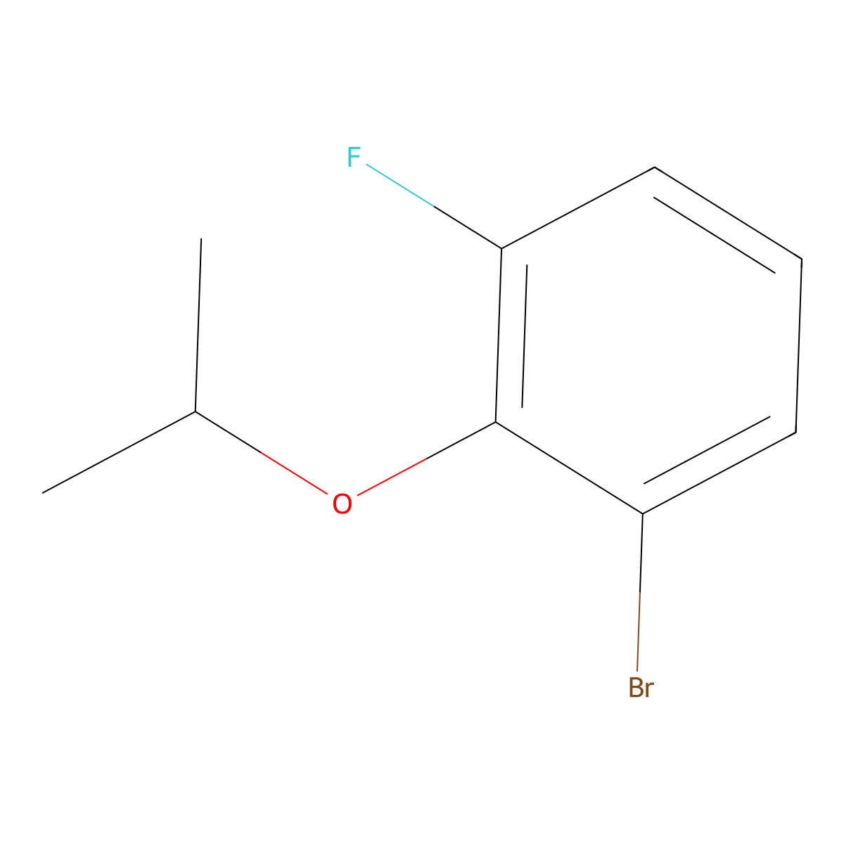 1-Bromo-3-fluoro-2-(propan-2-yloxy)benzene molecular structure, CAS 1309933-79-6