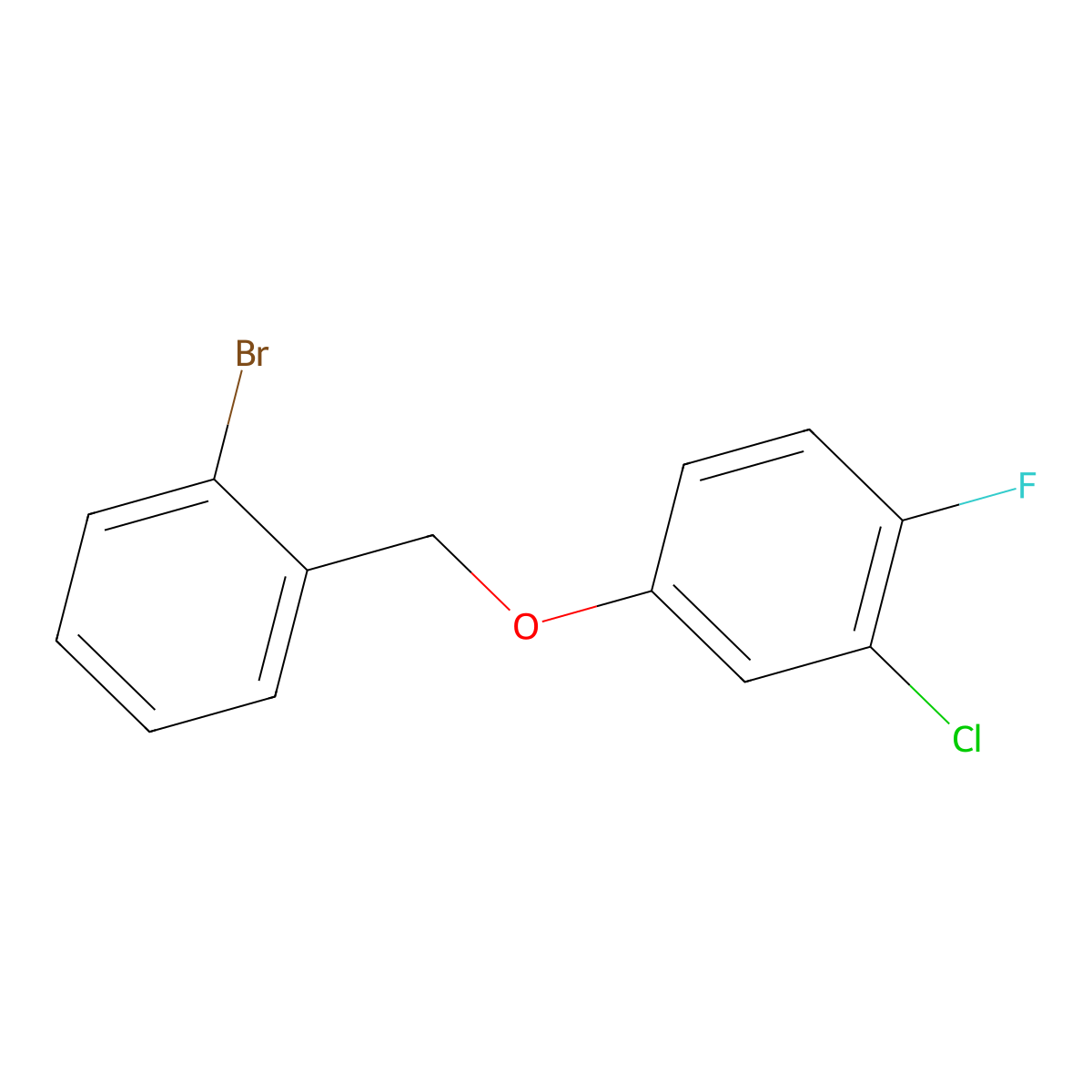 2-Bromobenzyl-(3-chloro-4-fluorophenyl)ether molecular structure, CAS 1309933-82-1