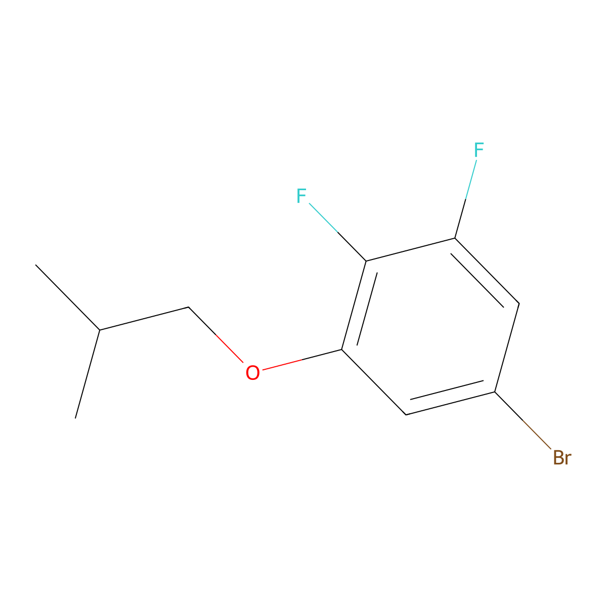 1-Bromo-3-iso-butyloxy-4,5-difluorobenzene molecular structure, CAS 1309933-84-3