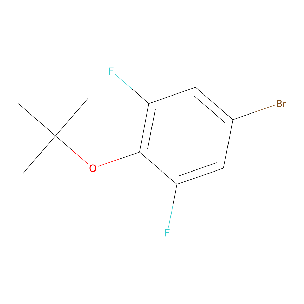 5-Bromo-2-(tert-butoxy)-1,3-difluorobenzene molecular structure, CAS 1309933-86-5