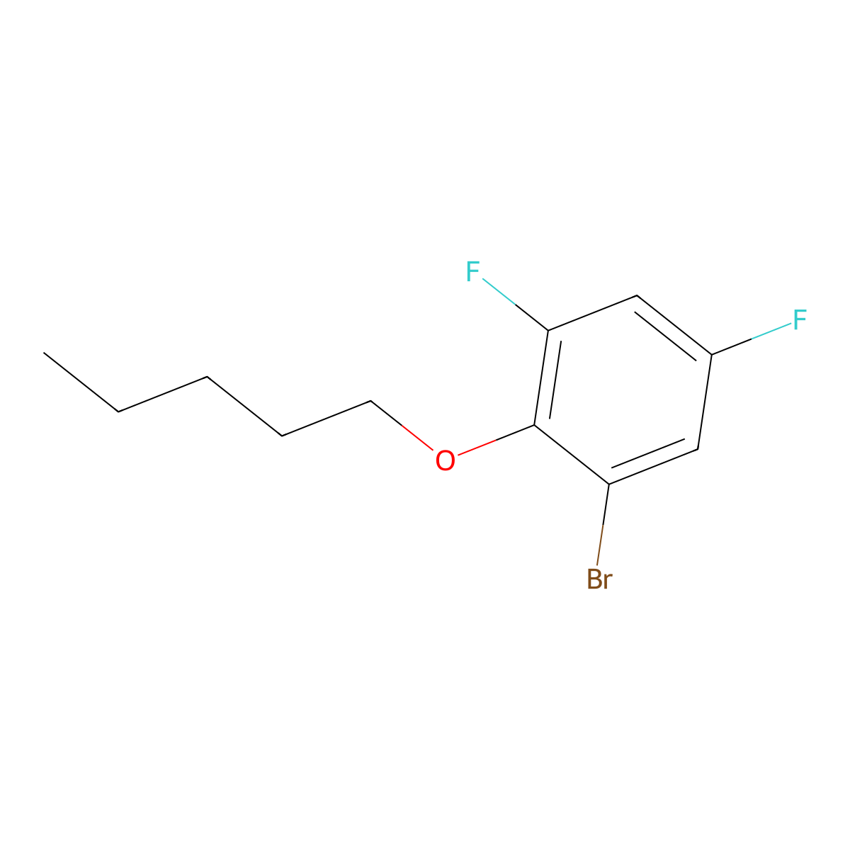 1-Bromo-3,5-difluoro-2-n-pentyloxybenzene molecular structure, CAS 1309933-87-6