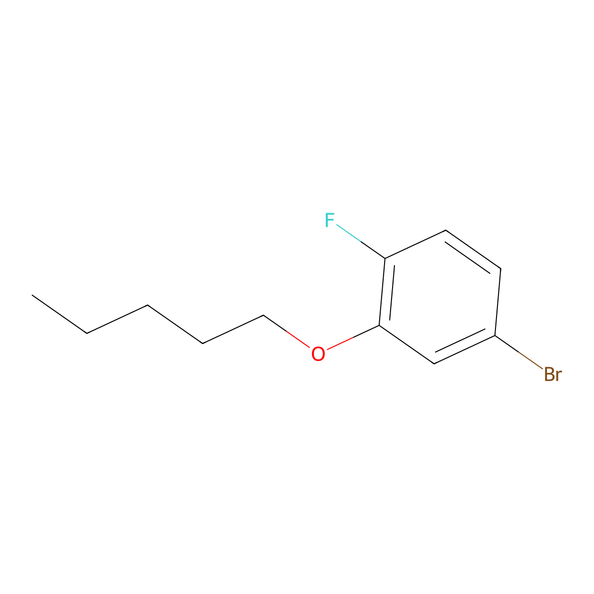 1-Bromo-4-fluoro-3-n-pentyloxybenzene molecular structure, CAS 1309933-91-2