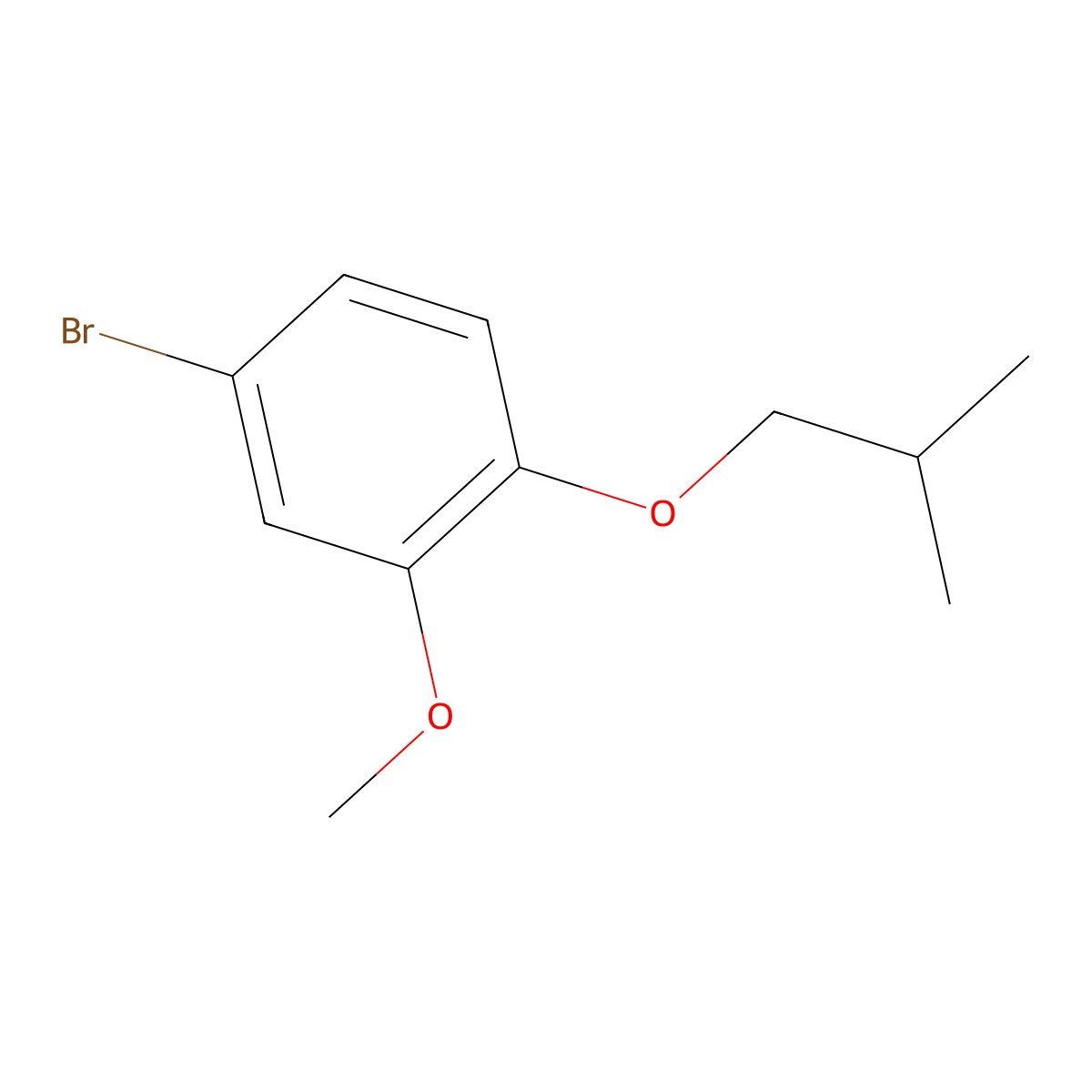 1-Bromo-4-iso-butyloxy-3-methoxybenzene molecular structure, CAS 1309933-95-6