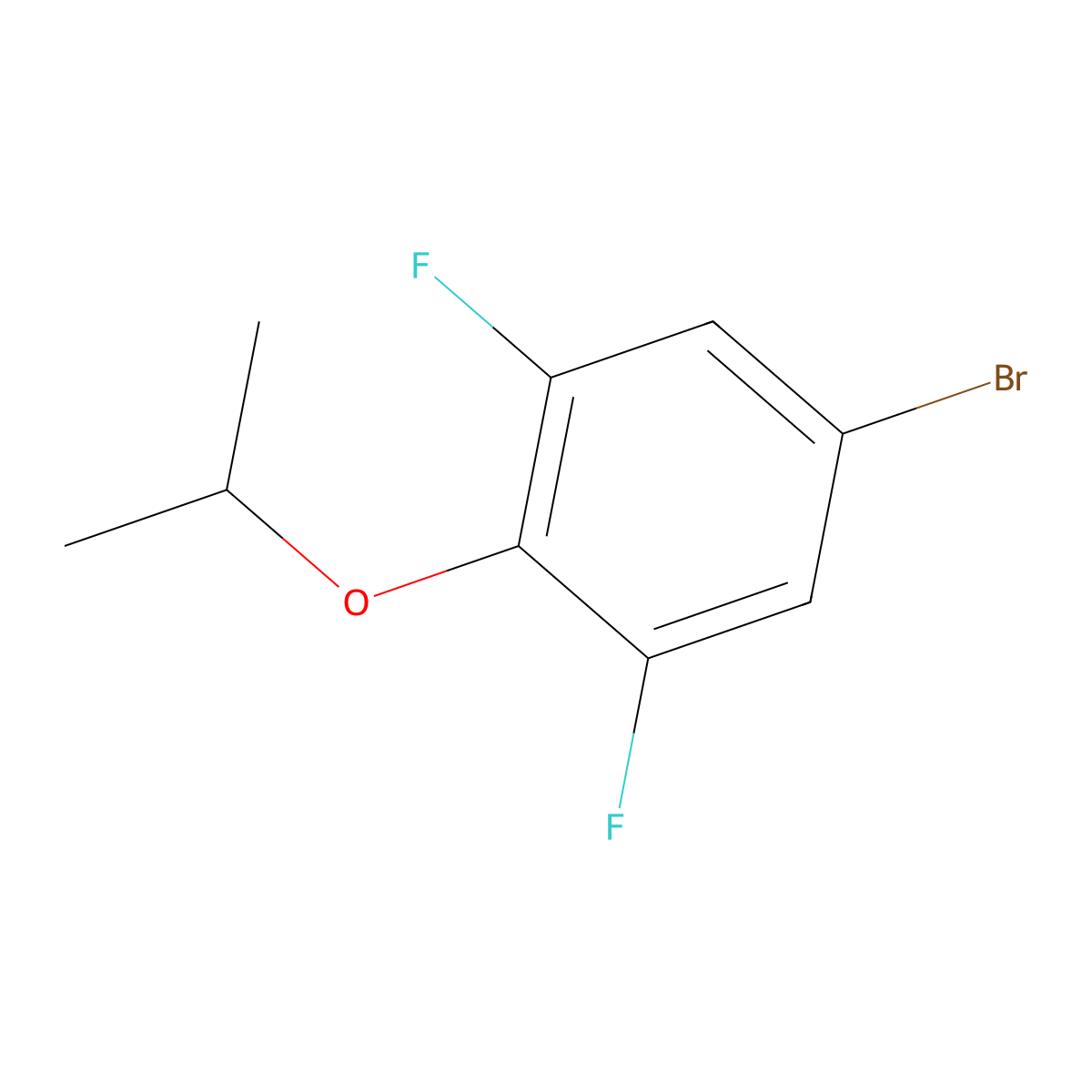 5-Bromo-1,3-difluoro-2-isopropoxybenzene molecular structure, CAS 1309933-98-9