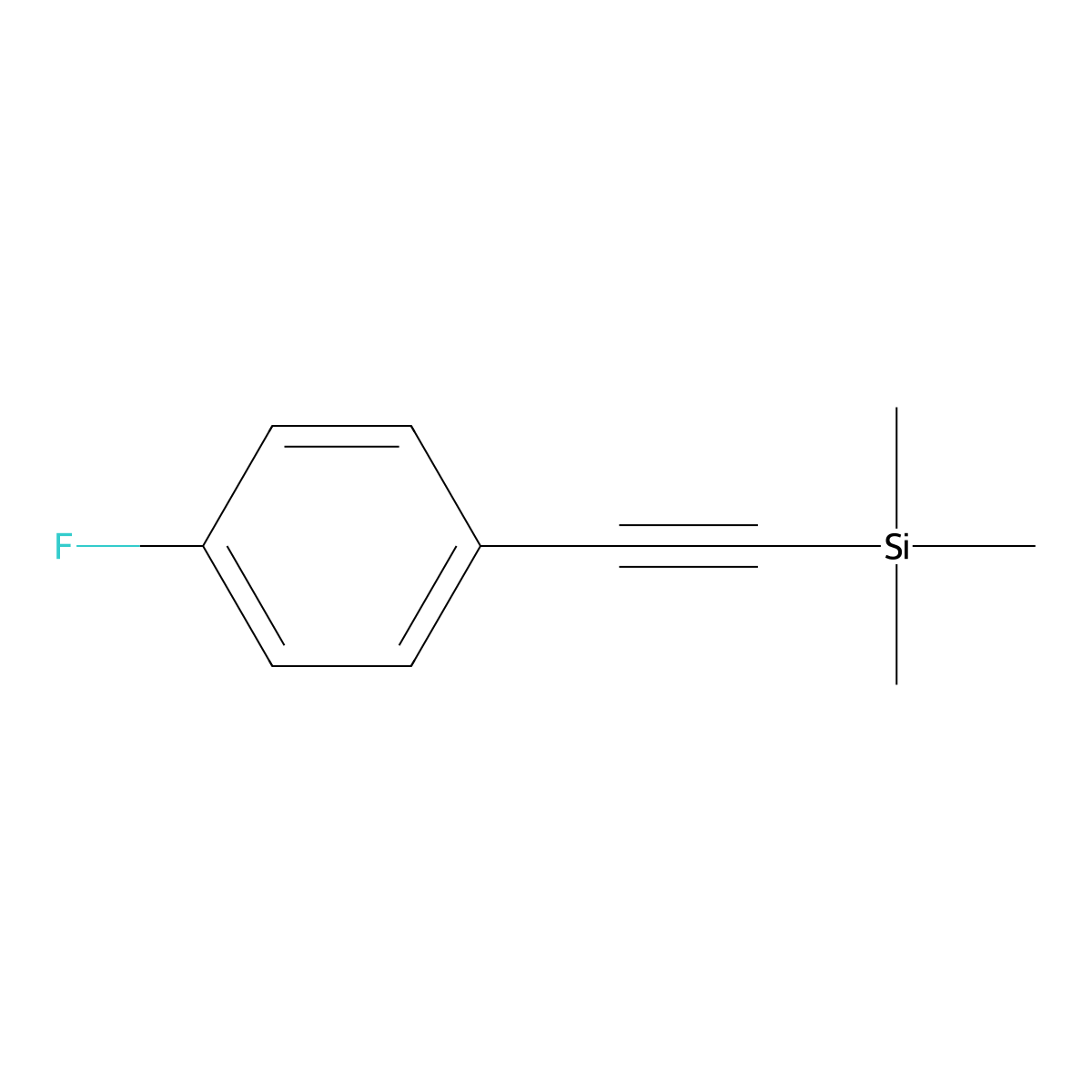 (4-Fluorophenylethynyl)trimethylsilane molecular structure, CAS 130995-12-9