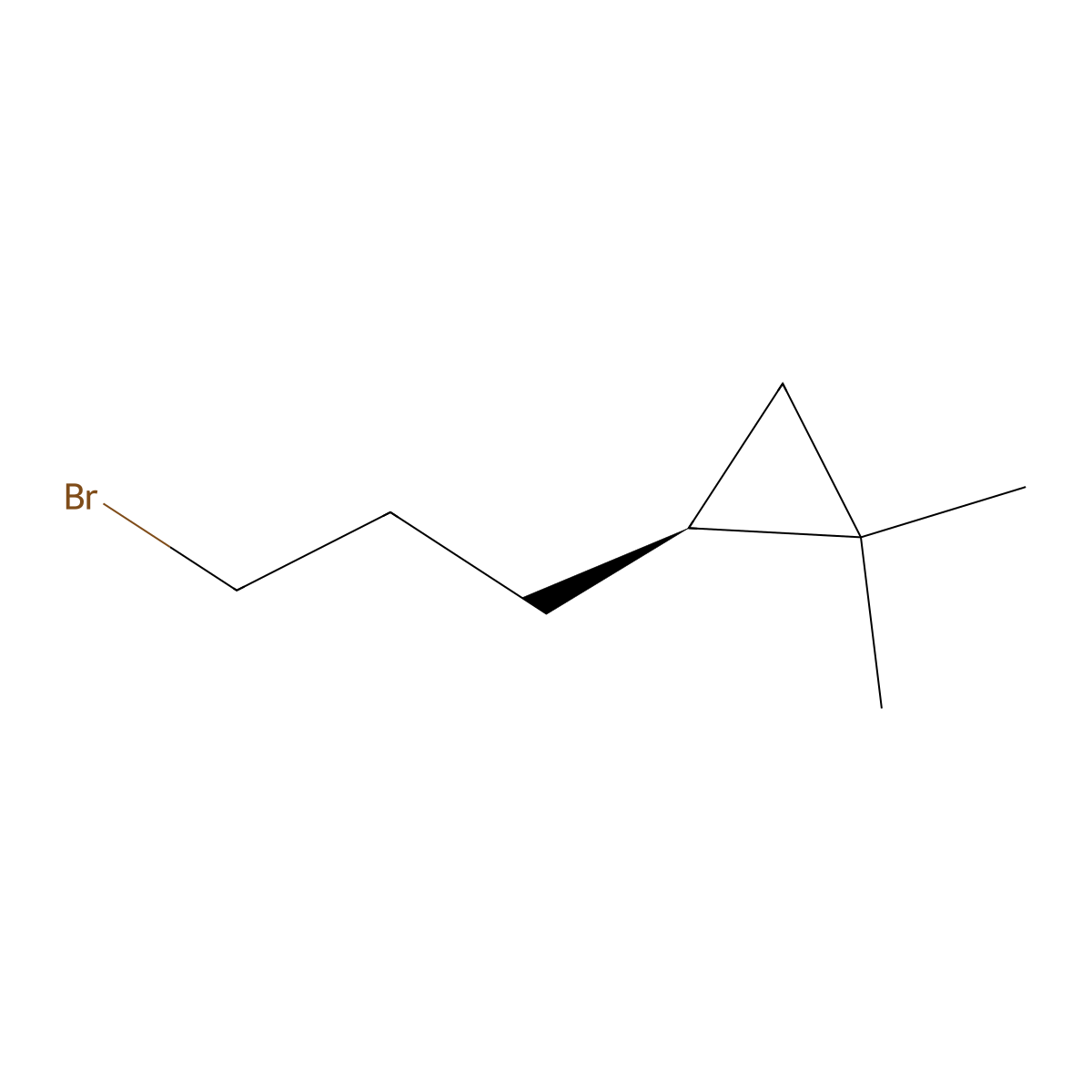 (S)-2-(3-Bromopropyl)-1,1-dimethylcyclopropane molecular structure, CAS 130995-39-0