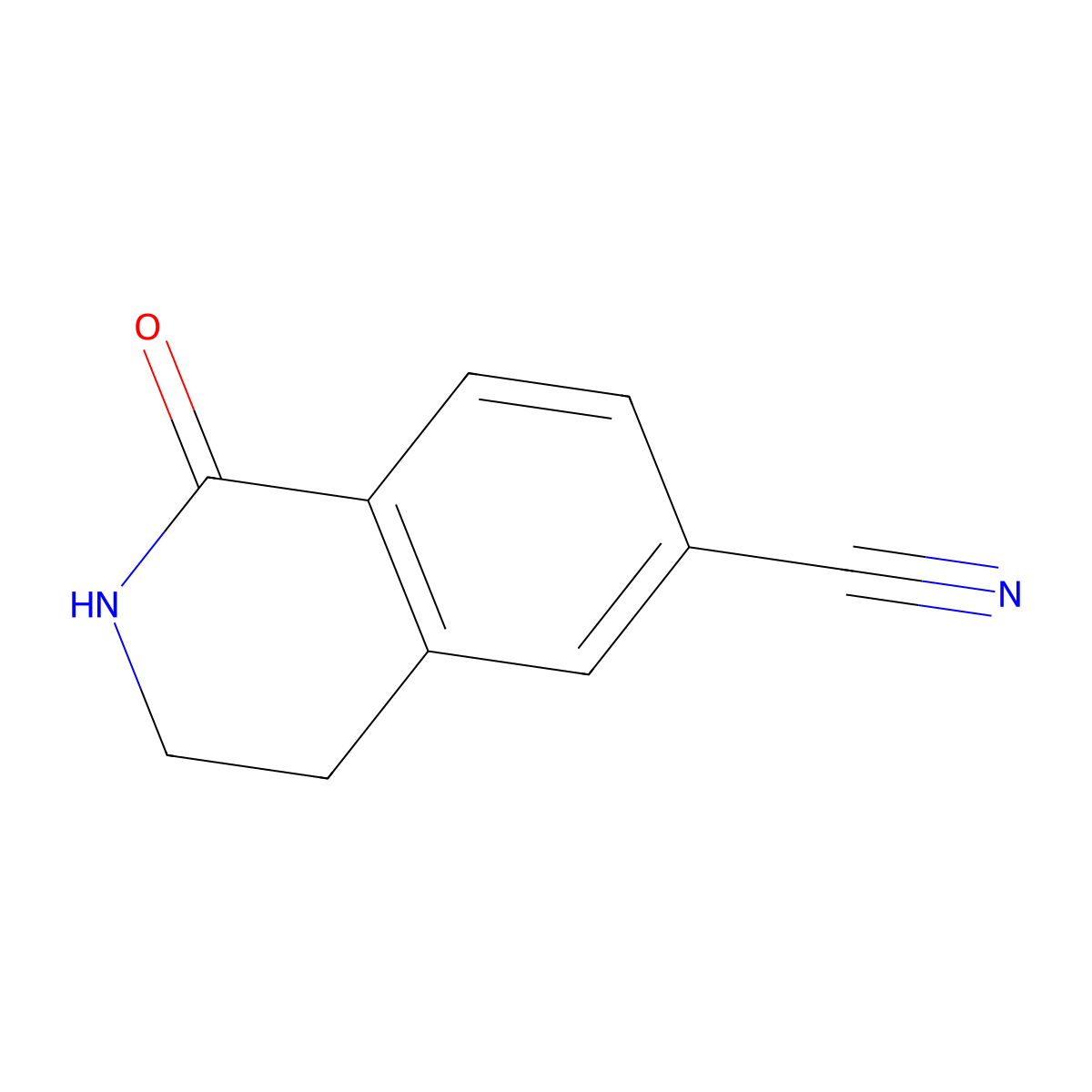 1-Oxo-1,2,3,4-tetrahydroisoquinoline-6-carbonitrile molecular structure, CAS 1309955-19-8
