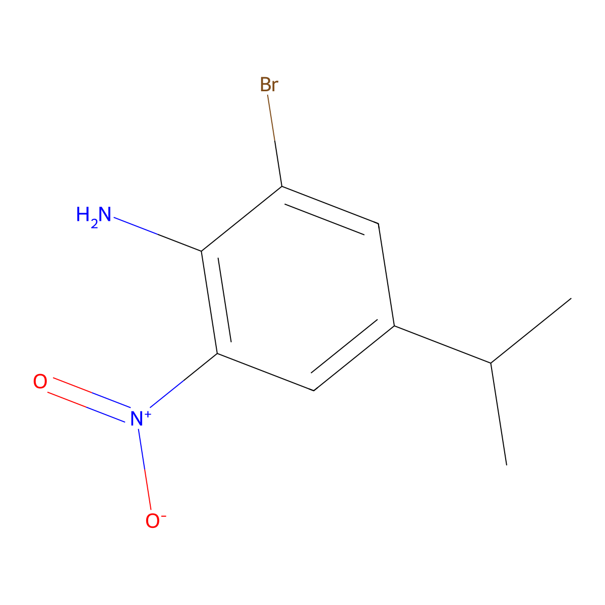 2-Bromo-4-isopropyl-6-nitroaniline molecular structure, CAS 1309963-10-7