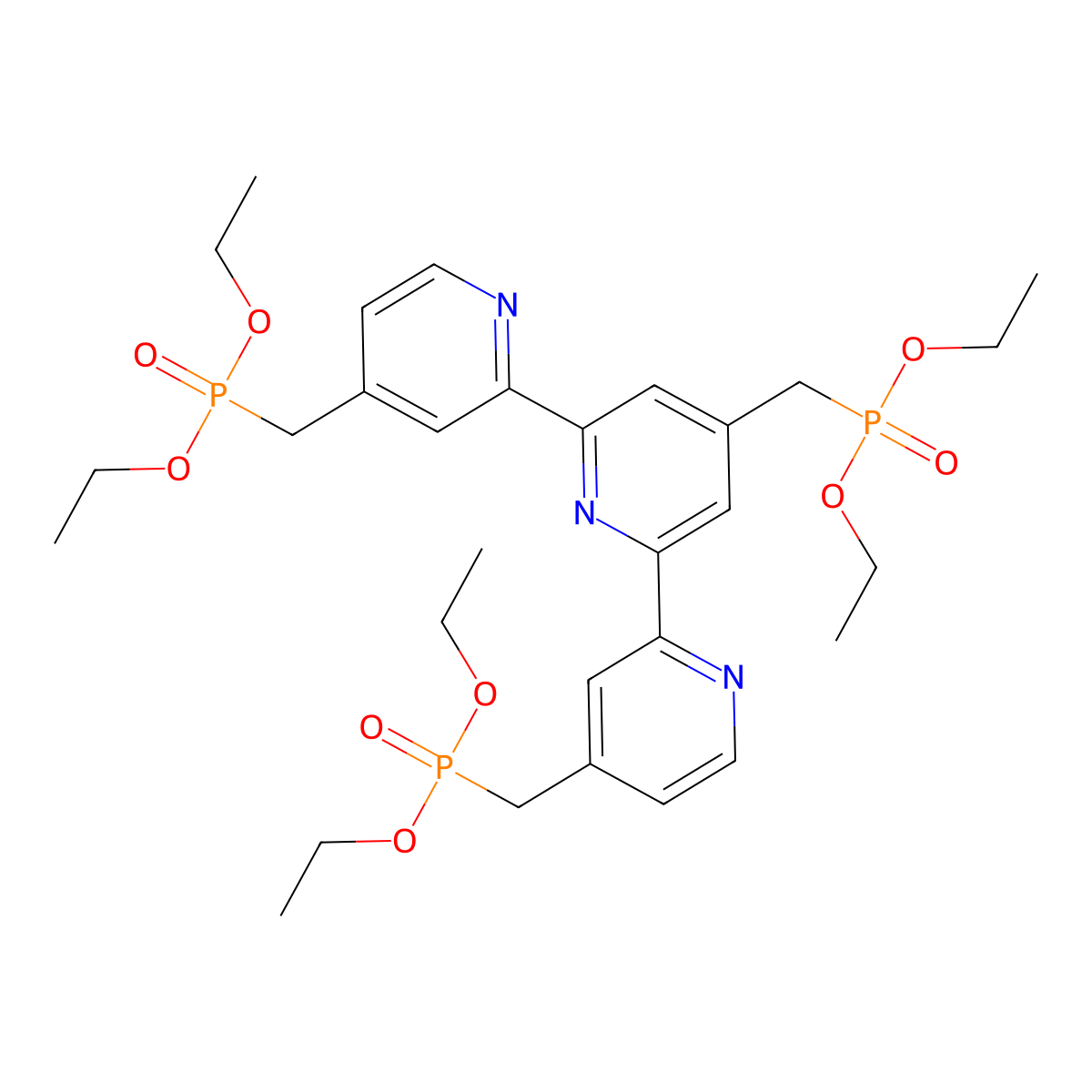 Hexaethyl ([2,2':6',2''-terpyridine]-4,4',4''-triyltris(methylene))tris(phosphonate) molecular structure, CAS 1309964-63-3