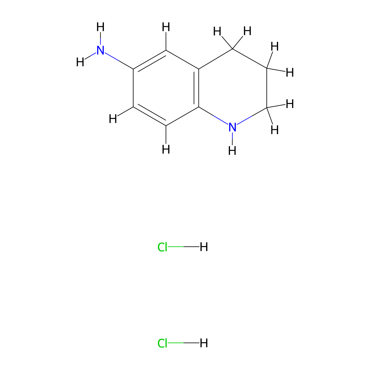 1,2,3,4-Tetrahydro-quinolin-6-ylamine dihydrochloride molecular structure, CAS 1309976-07-5