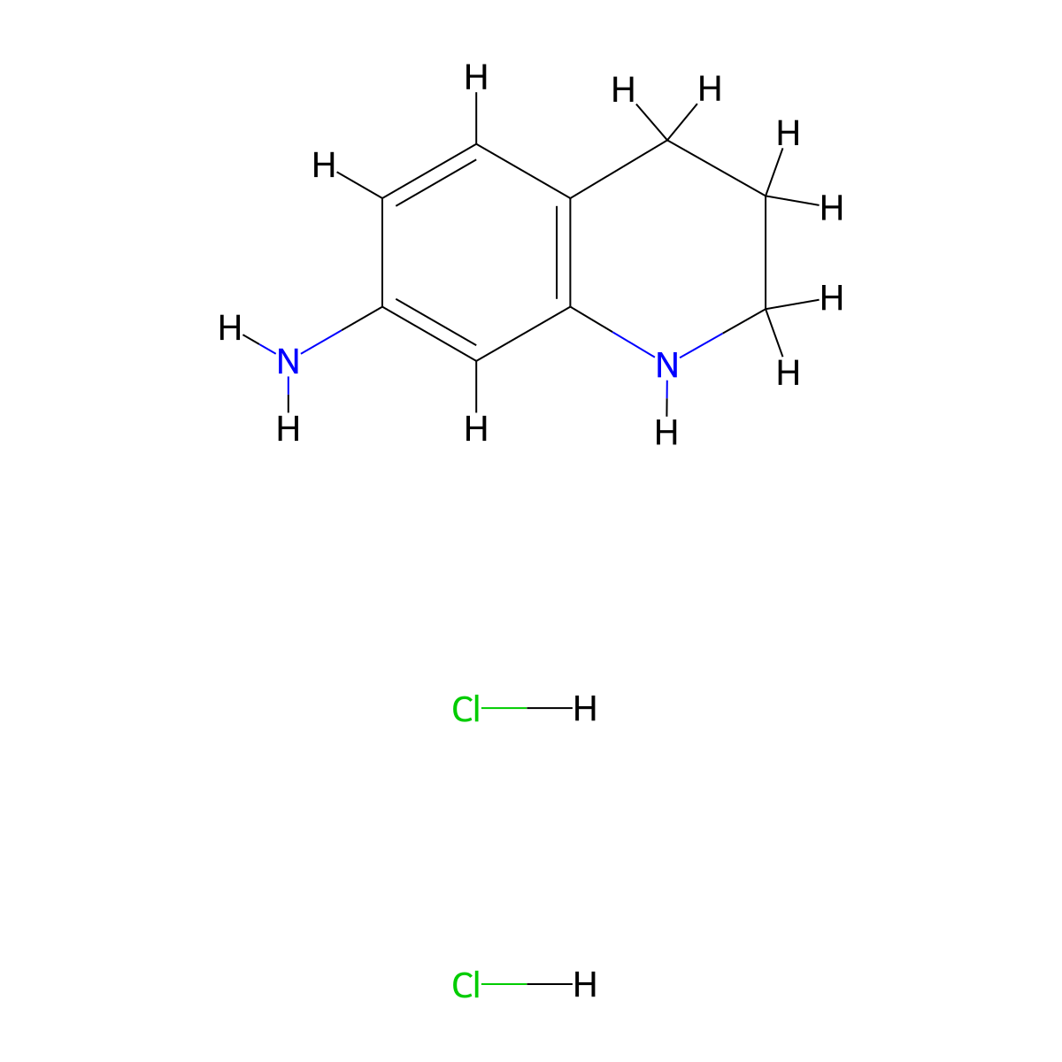 1,2,3,4-Tetrahydroquinolin-7-amine dihydrochloride molecular structure, CAS 1309976-14-4