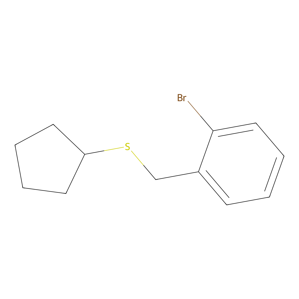 2-(S-Cyclopentylthiomethyl)-1-bromobenzene molecular structure, CAS 1309978-20-8
