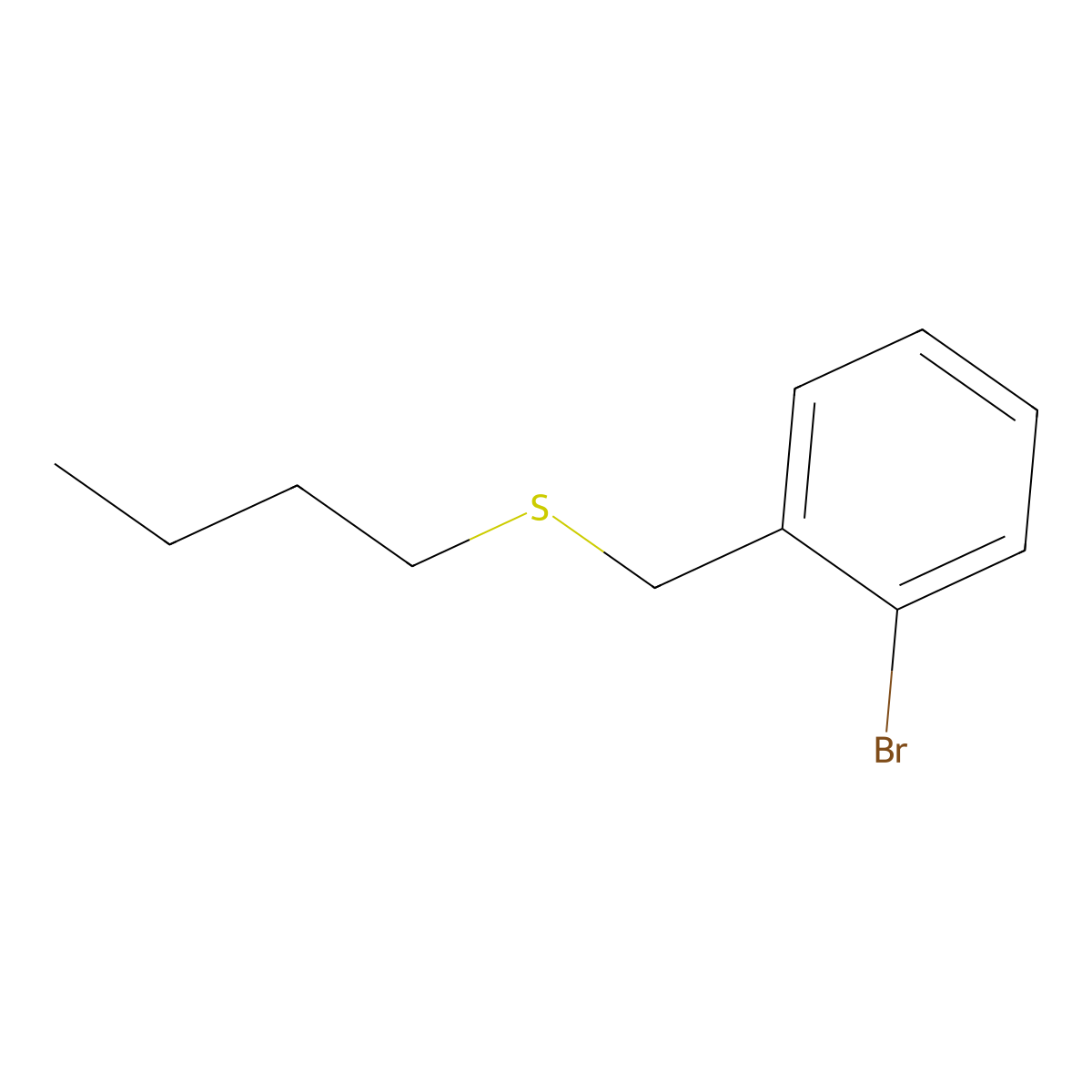 2-(S-Butylthiomethyl)-1-bromobenzene molecular structure, CAS 1309978-21-9
