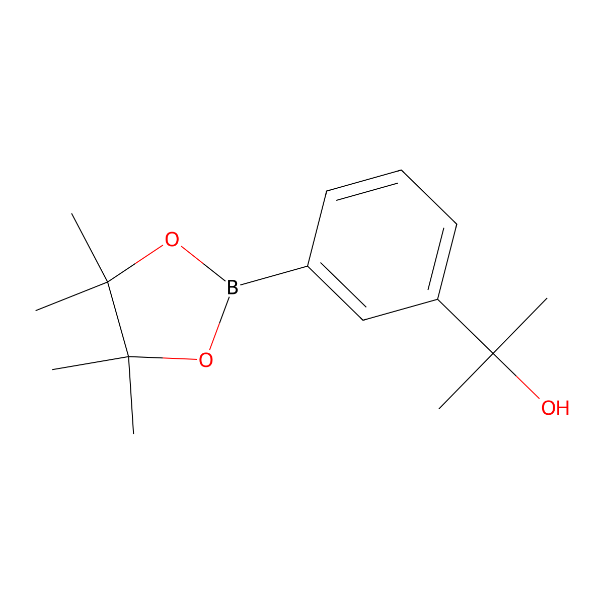 3-(2-Hydroxypropan-2-yl)phenylboronic acid pinacol ester molecular structure, CAS 1309980-11-7