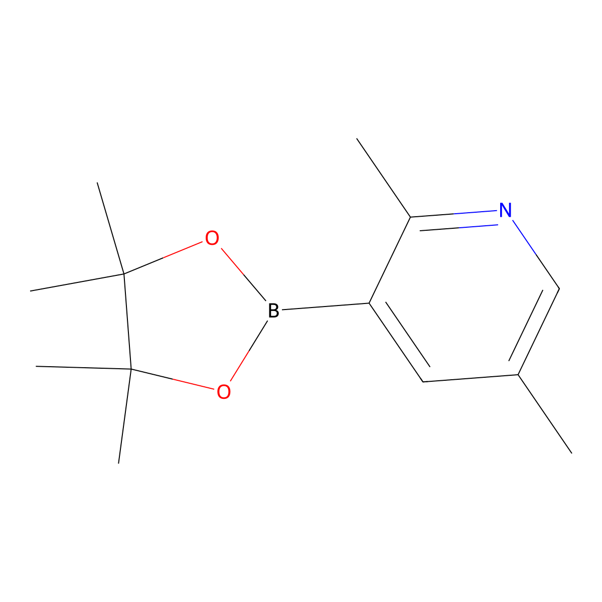 2,5-Dimethylpyridine-3-boronic acid pinacol ester molecular structure, CAS 1309980-12-8