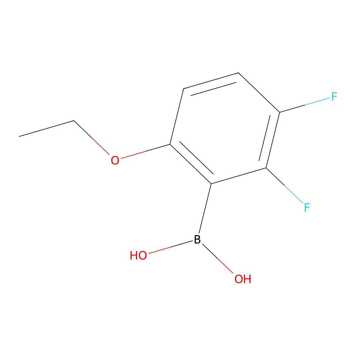 (6-Ethoxy-2,3-difluorophenyl)boronic acid molecular structure, CAS 1309980-95-7