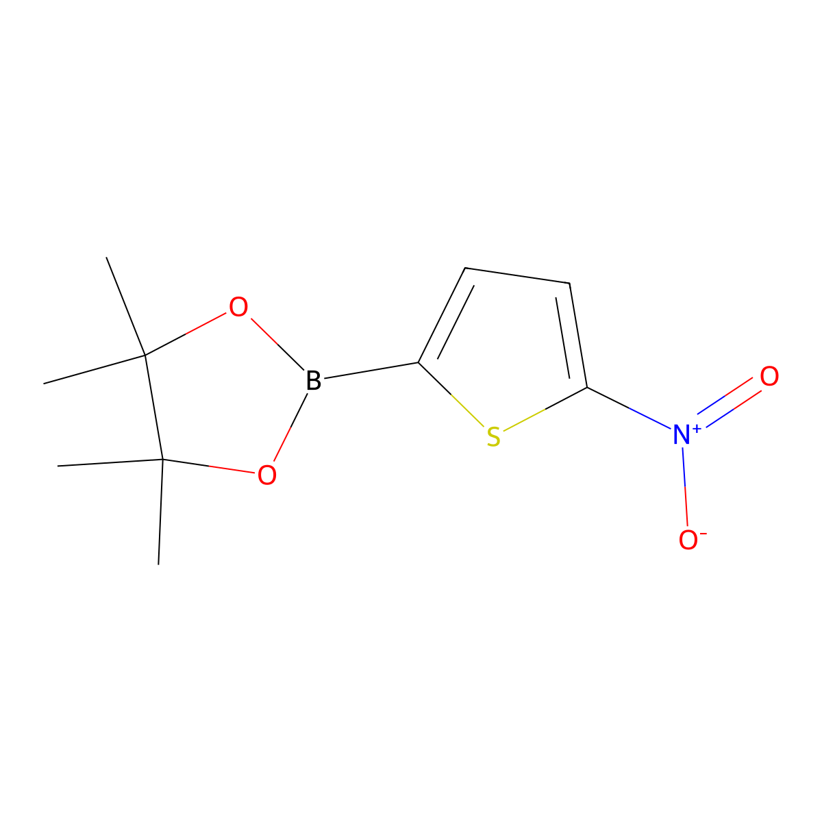 5-Nitrothiophene-2-boronic acid pinacol ester molecular structure, CAS 1309981-22-3