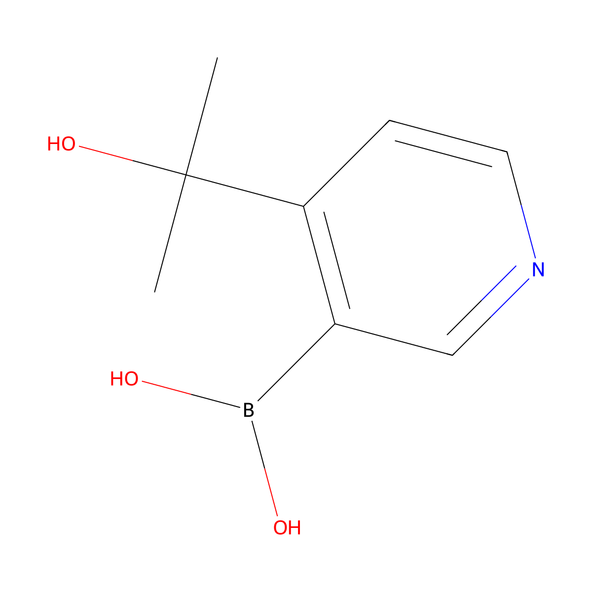 (4-(2-Hydroxypropan-2-yl)pyridin-3-yl)boronic acid molecular structure, CAS 1309981-43-8