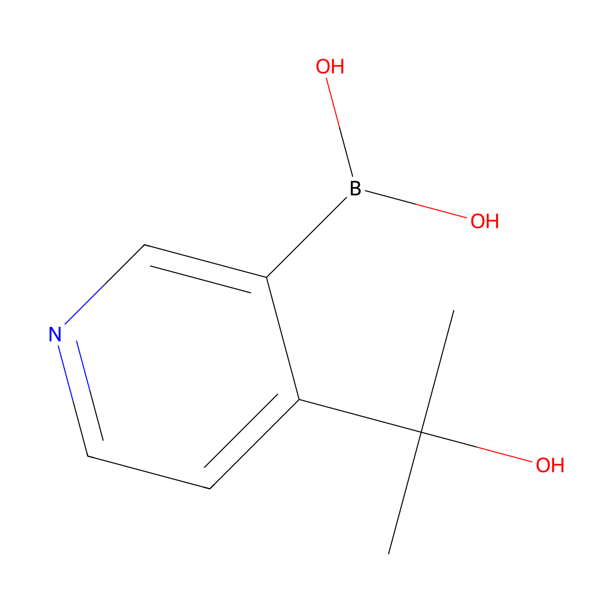 (4-(2-Hydroxypropan-2-yl)pyridin-3-yl)boronic acid molecular structure, CAS 1309981-43-8