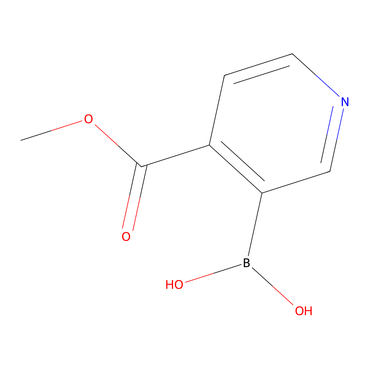 (4-(Methoxycarbonyl)pyridin-3-yl)boronic acid molecular structure, CAS 1309981-44-9