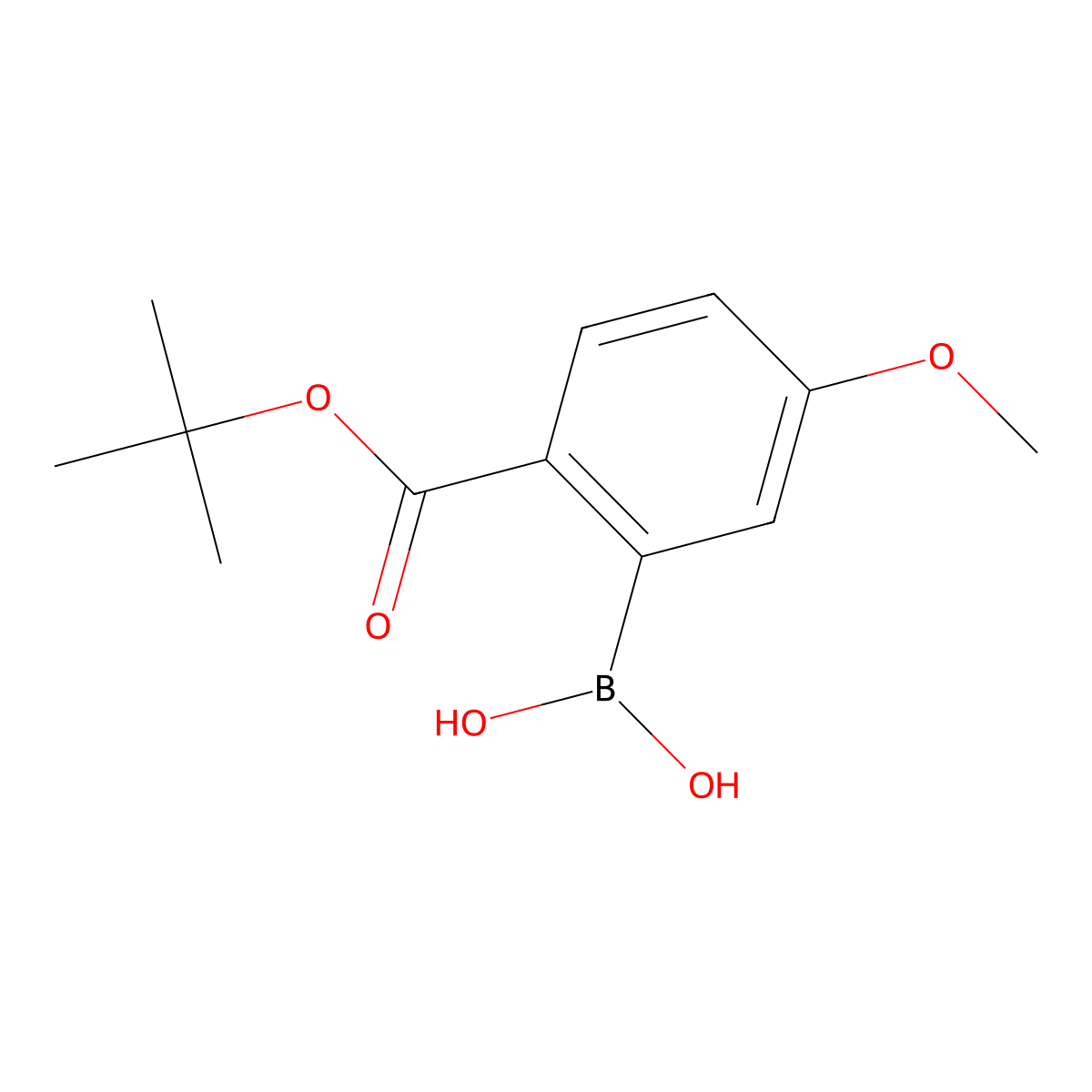 [2-(Tert-butoxycarbonyl)-5-methoxyphenyl]boronic acid molecular structure, CAS 1309981-67-6