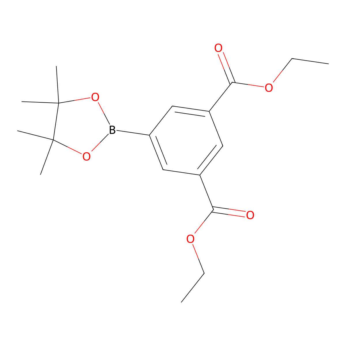 Diethyl 5-(4,4,5,5-tetramethyl-1,3,2-dioxaborolan-2-yl)isophthalate molecular structure, CAS 1309982-02-2