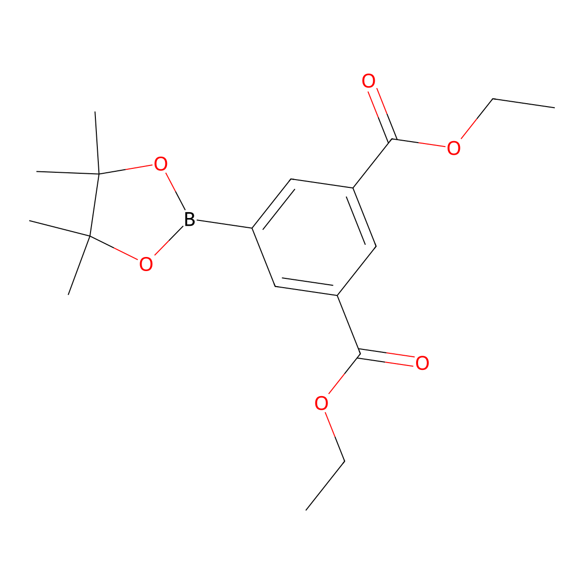Diethyl 5-(4,4,5,5-tetramethyl-1,3,2-dioxaborolan-2-yl)isophthalate molecular structure, CAS 1309982-02-2