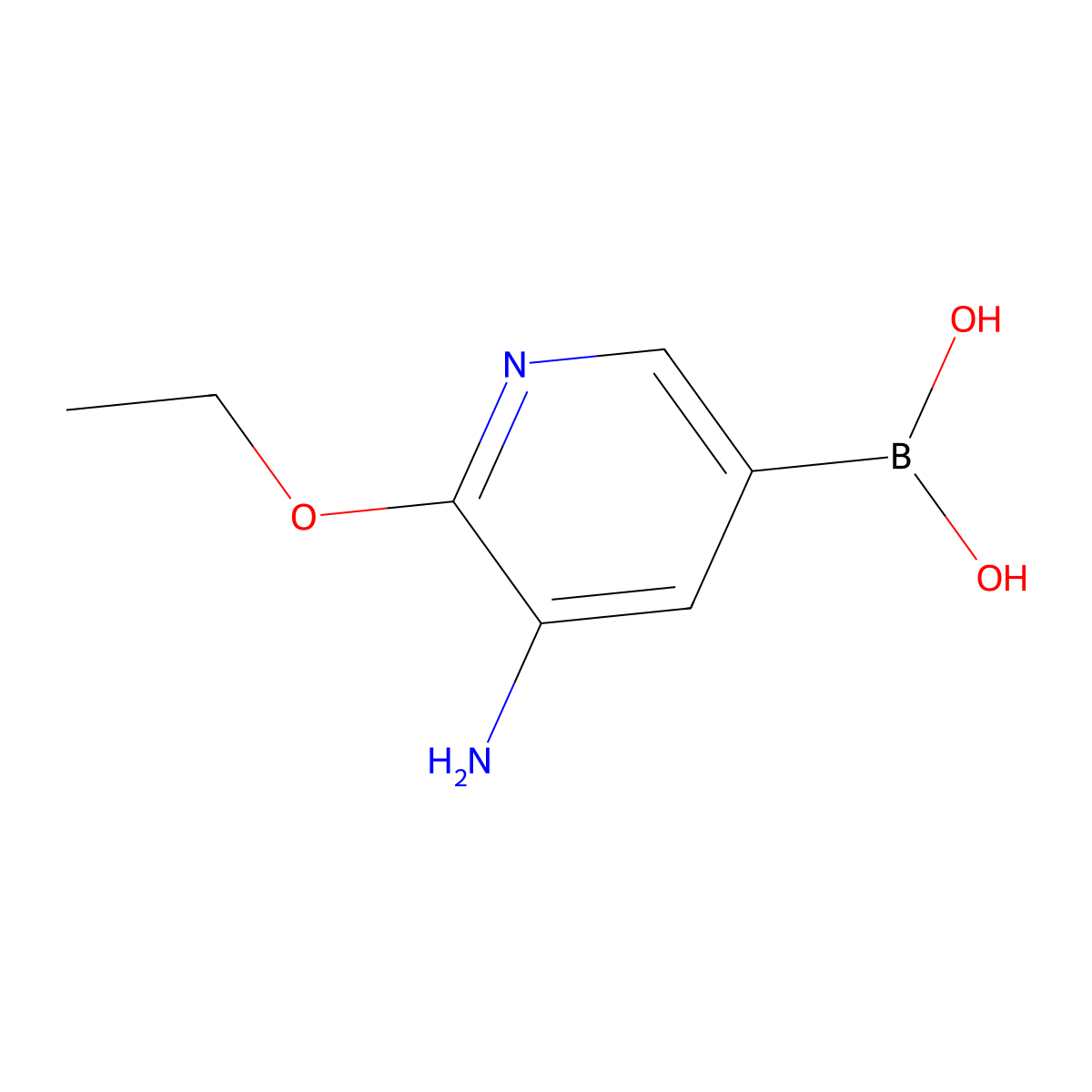 (5-Amino-6-ethoxypyridin-3-yl)boronic acid molecular structure, CAS 1309982-25-9