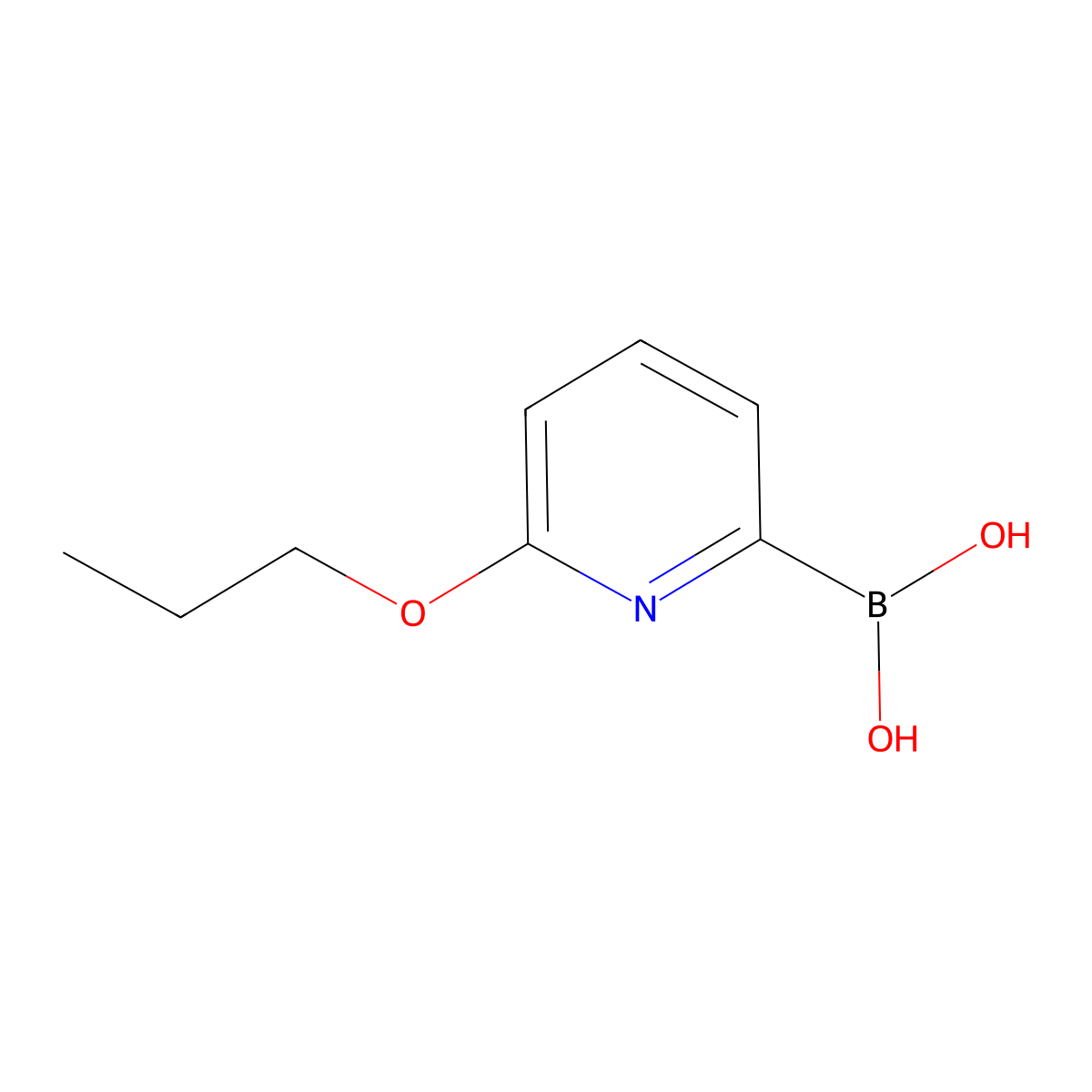 (6-Propoxypyridin-2-yl)boronic acid molecular structure, CAS 1309982-30-6