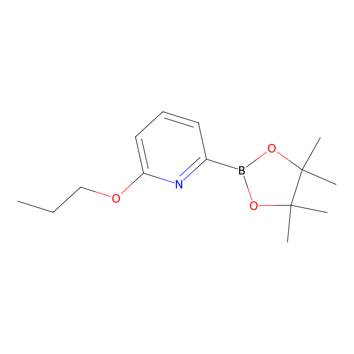 2-Propoxy-6-(4,4,5,5-tetramethyl-1,3,2-dioxaborolan-2-yl)pyridine molecular structure, CAS 1309982-31-7