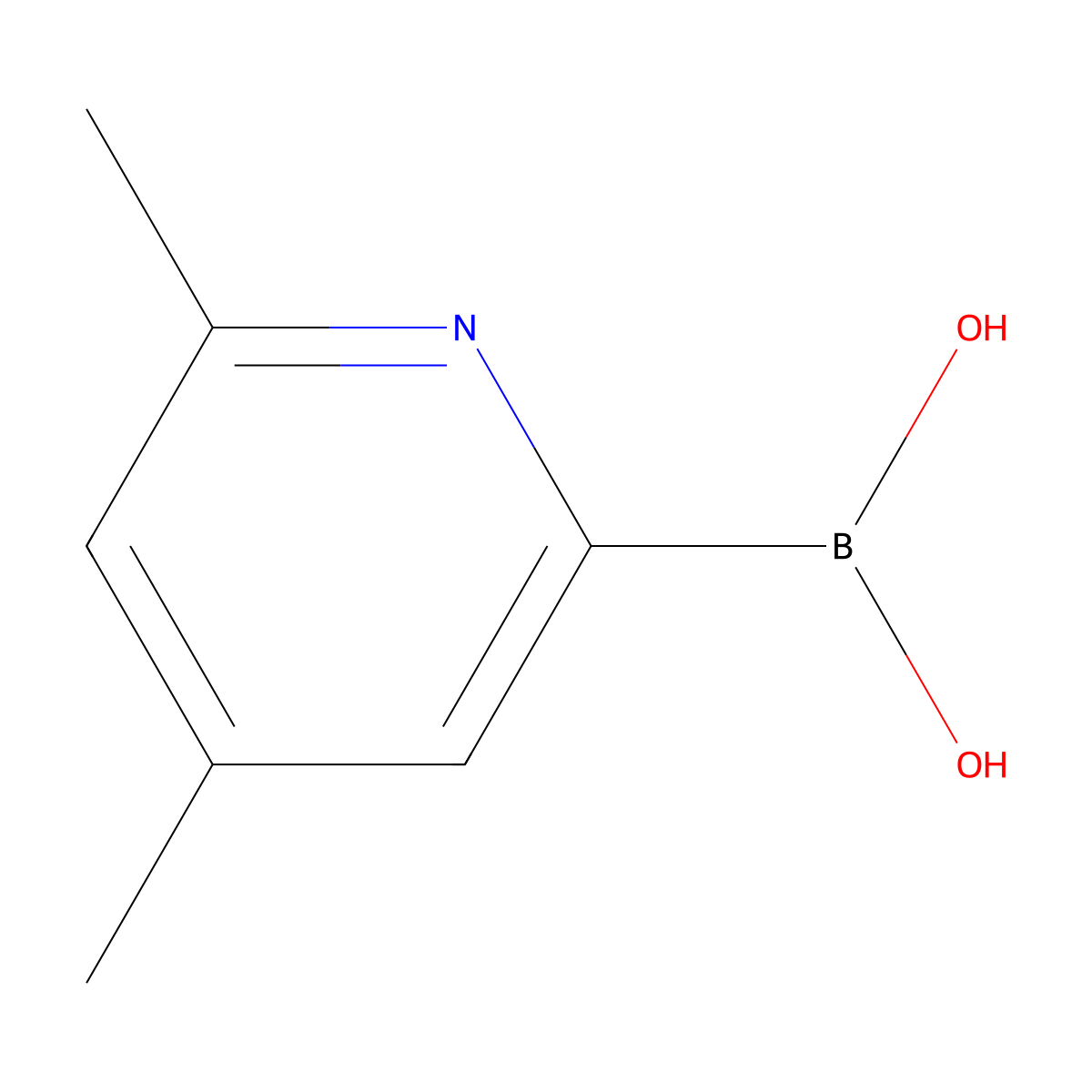 (4,6-Dimethylpyridin-2-yl)boronic acid molecular structure, CAS 1309982-36-2