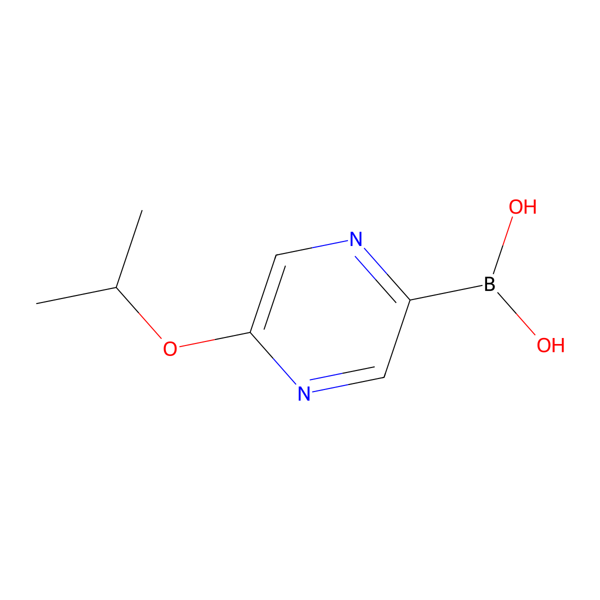 5-(Isopropoxy)pyrazine-2-boronic acid molecular structure, CAS 1309982-43-1