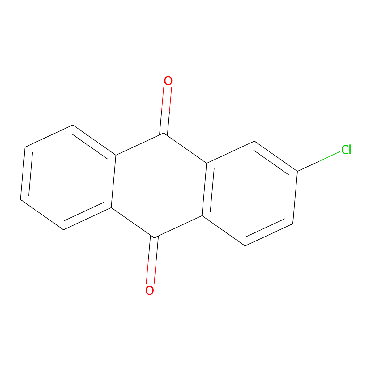 2-Chloroanthraquinone molecular structure, CAS 131-09-9