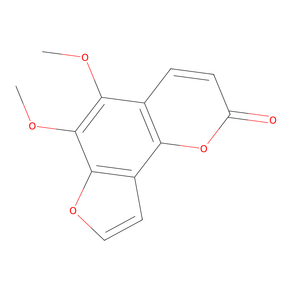 Pimpinellin molecular structure, CAS 131-12-4