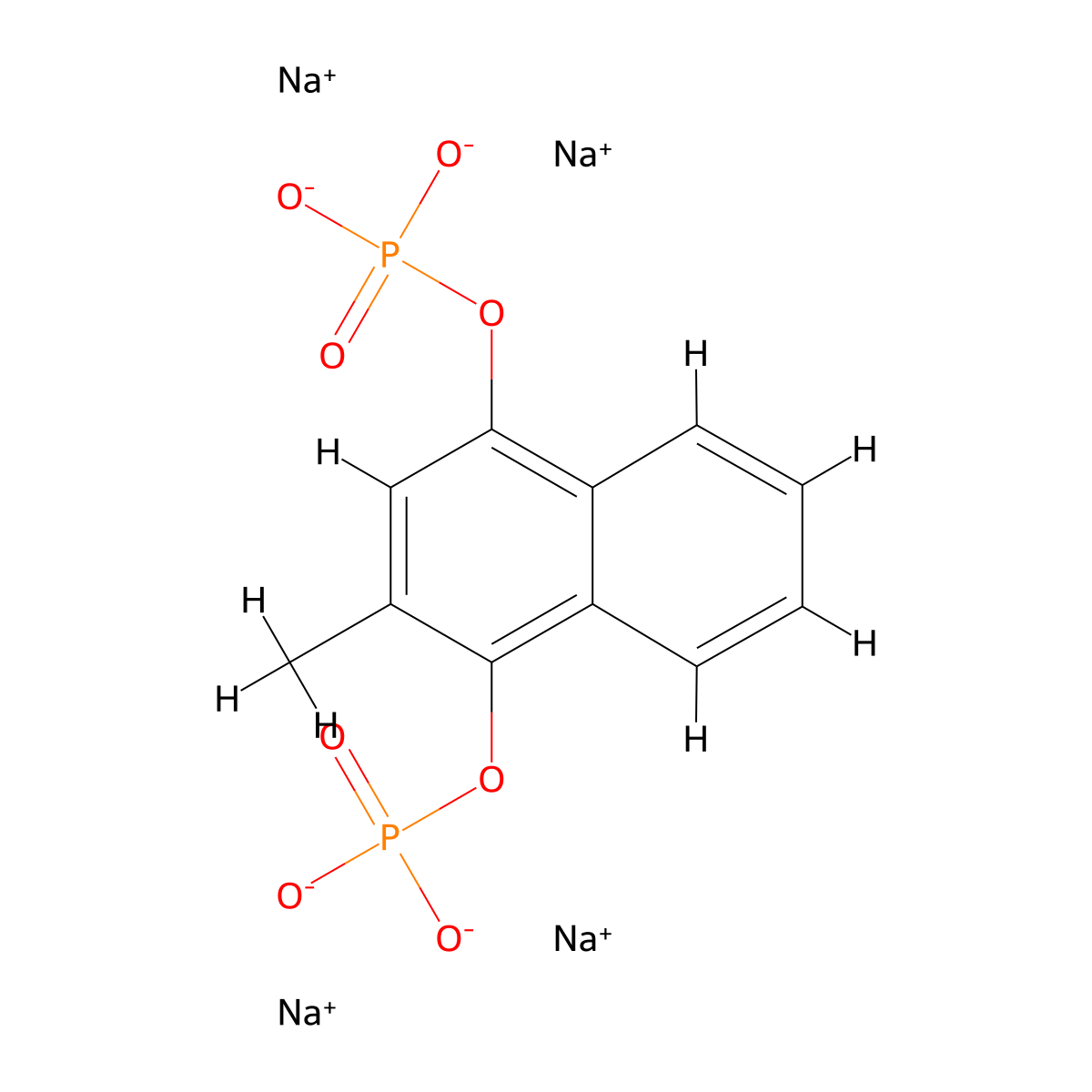 Kappadione molecular structure, CAS 131-13-5