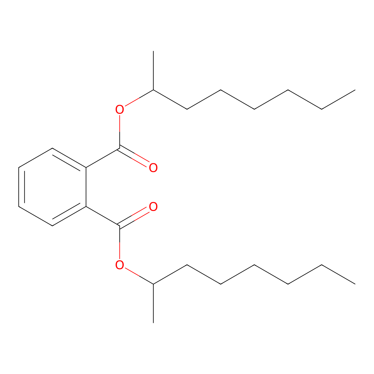 Di(2-octyl) phthalate molecular structure, CAS 131-15-7