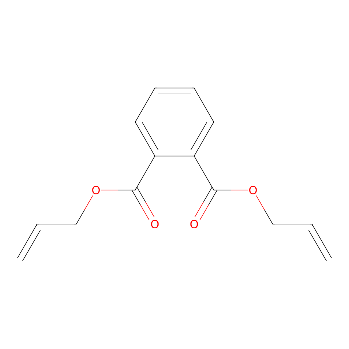 Diallyl phthalate molecular structure, CAS 131-17-9