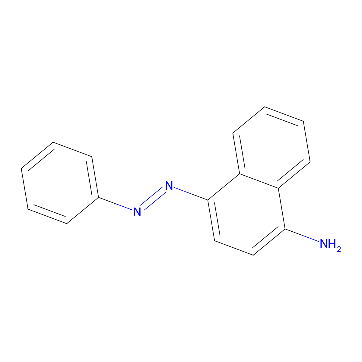 1-Naphthalenamine, 4-(phenylazo)- molecular structure, CAS 131-22-6