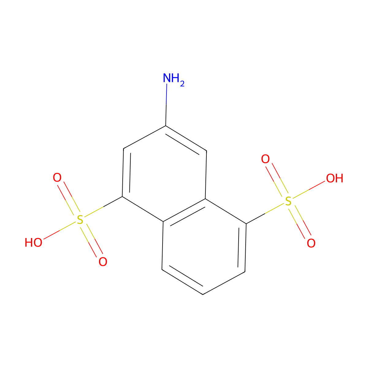 3-Amino-1,5-naphthalenedisulfonic acid molecular structure, CAS 131-27-1