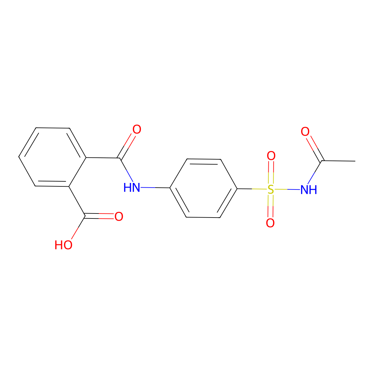 Phthalylsulfacetamide molecular structure, CAS 131-69-1