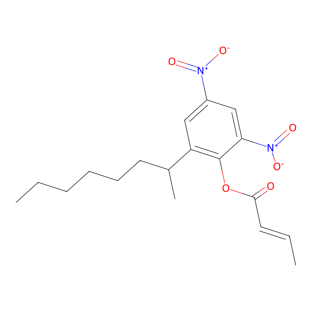 Meptyldinocap molecular structure, CAS 131-72-6