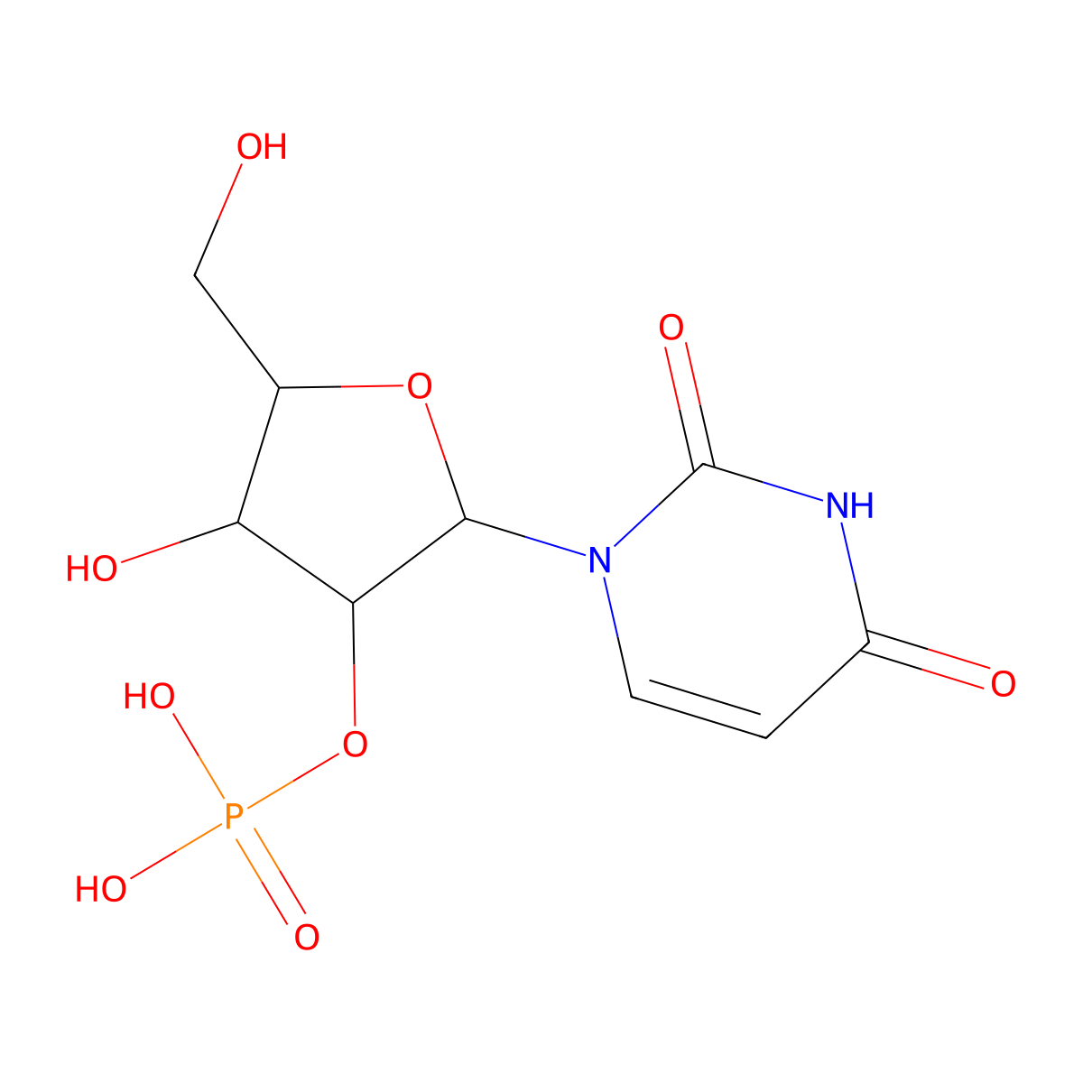 2'-Uridylic acid molecular structure, CAS 131-83-9
