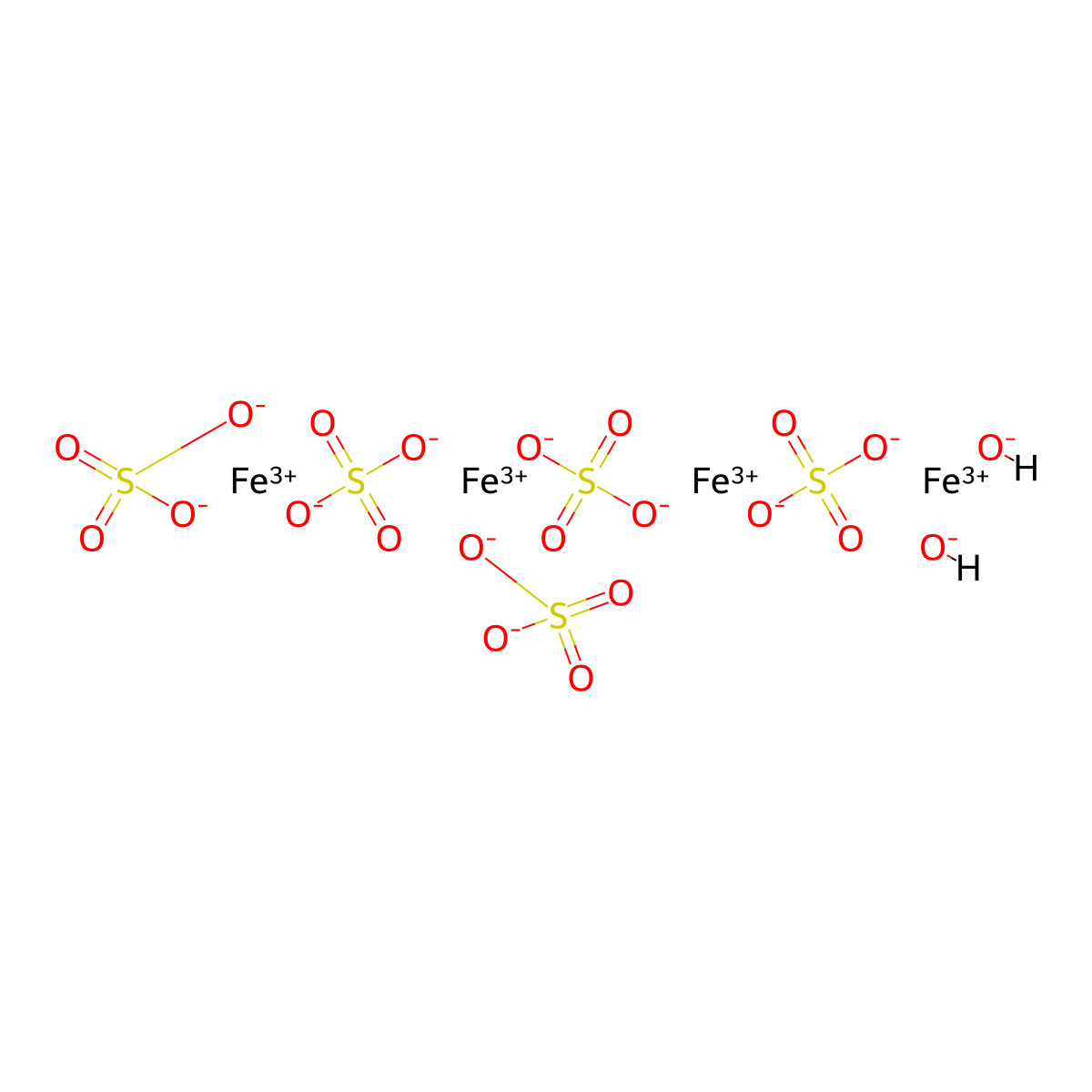 Ferric Subsulfate molecular structure, CAS 1310-45-8