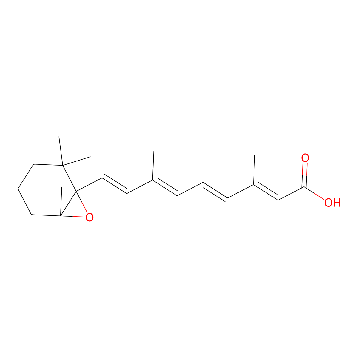 all-trans-5,6-Epoxyretinoic acid molecular structure, CAS 13100-69-1