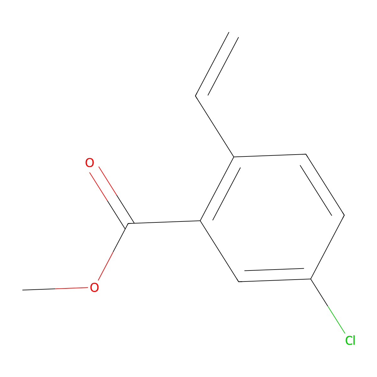 Methyl 5-chloro-2-ethenylbenzoate molecular structure, CAS 131001-88-2