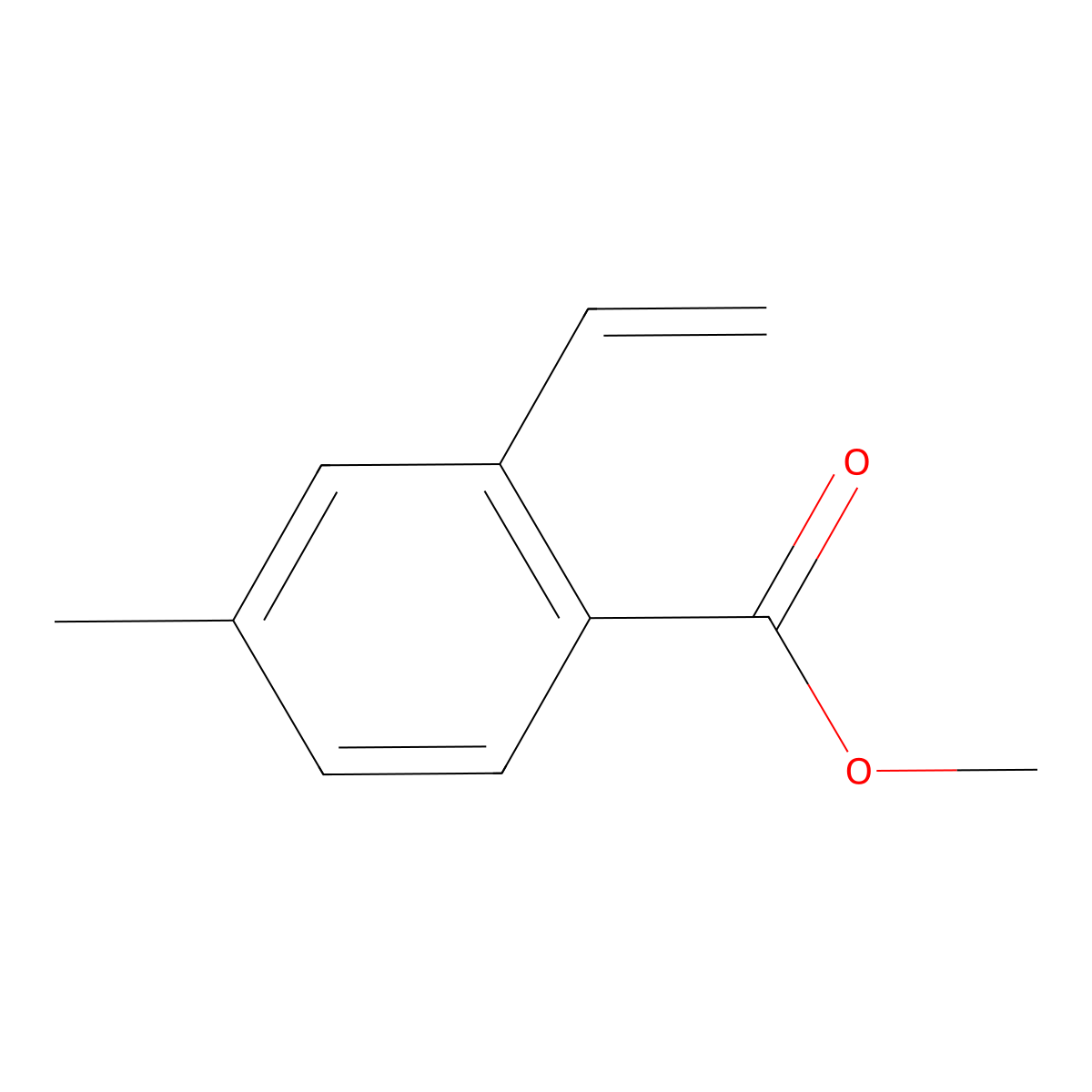 Methyl 2-ethenyl-4-methylbenzoate molecular structure, CAS 131001-90-6