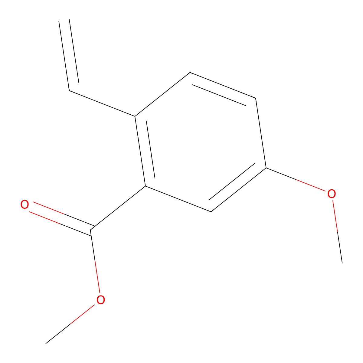 Methyl 5-methoxy-2-vinylbenzoate molecular structure, CAS 131001-91-7