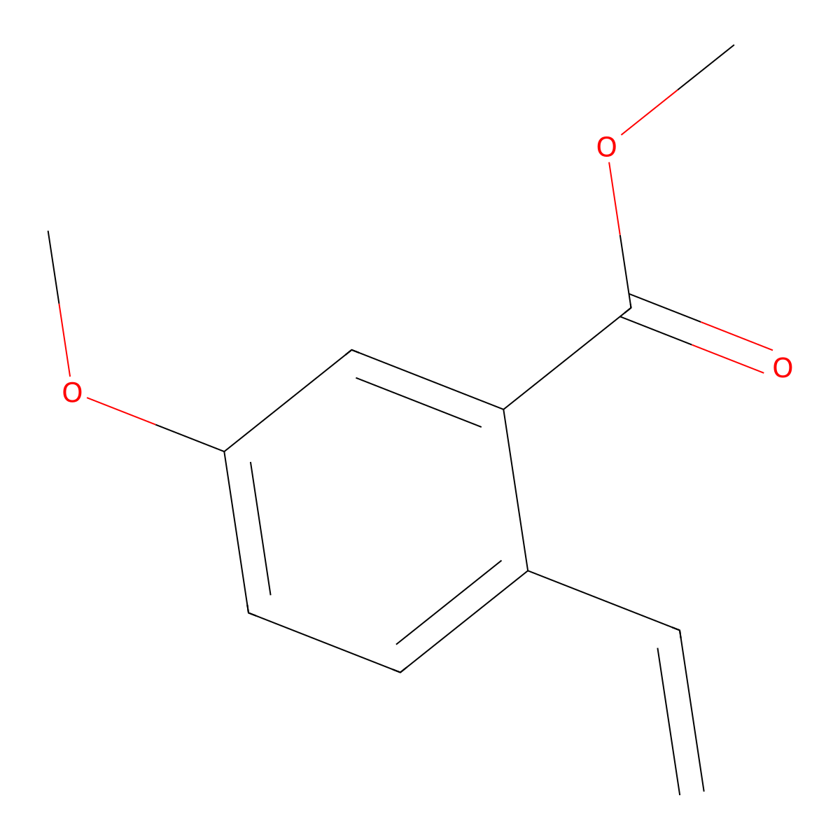 Methyl 5-methoxy-2-vinylbenzoate molecular structure, CAS 131001-91-7